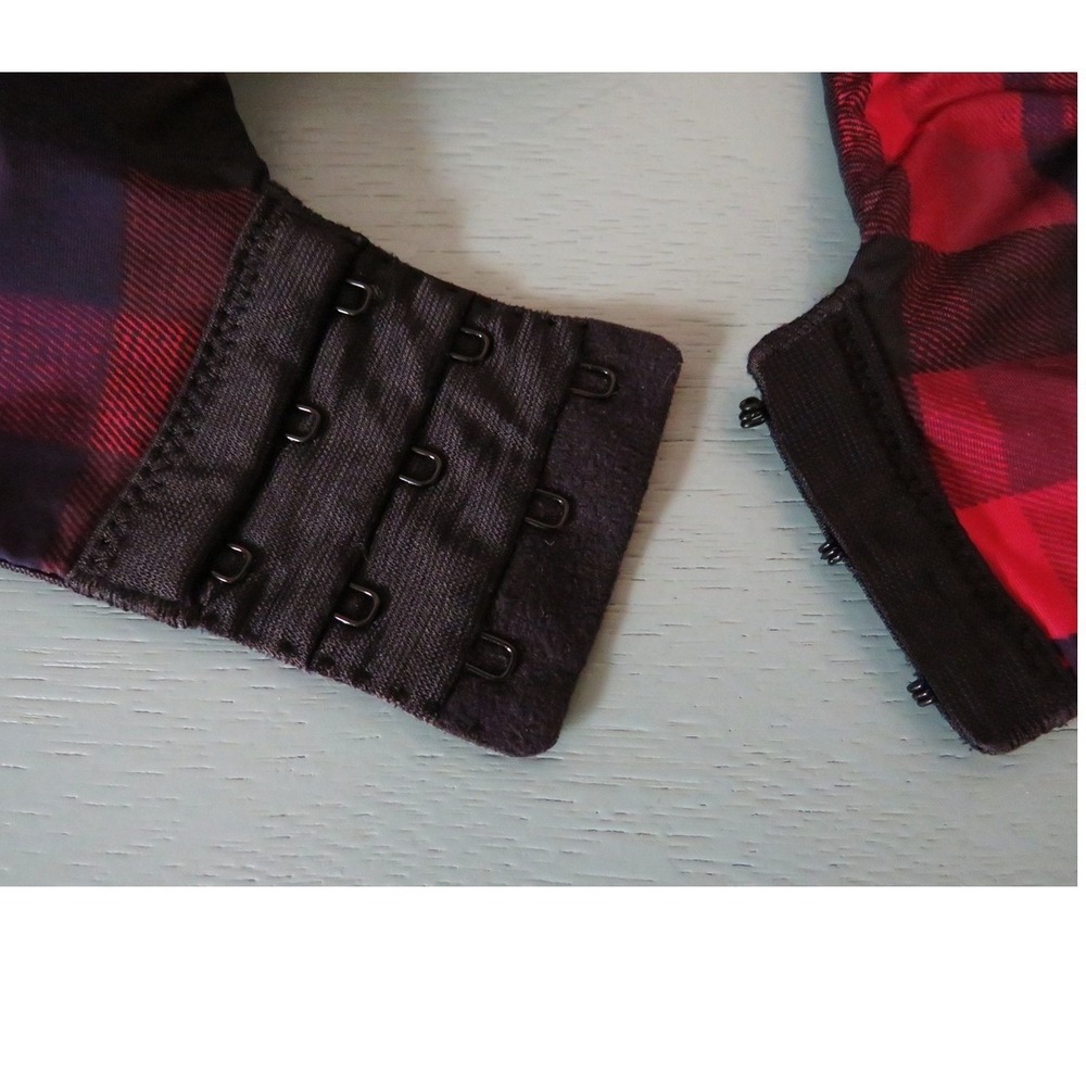 Torrid Curve Full-Coverage Balconette Plaid‎ Print 360° Back Smoothing Bra 44B - Picture 10 of 10